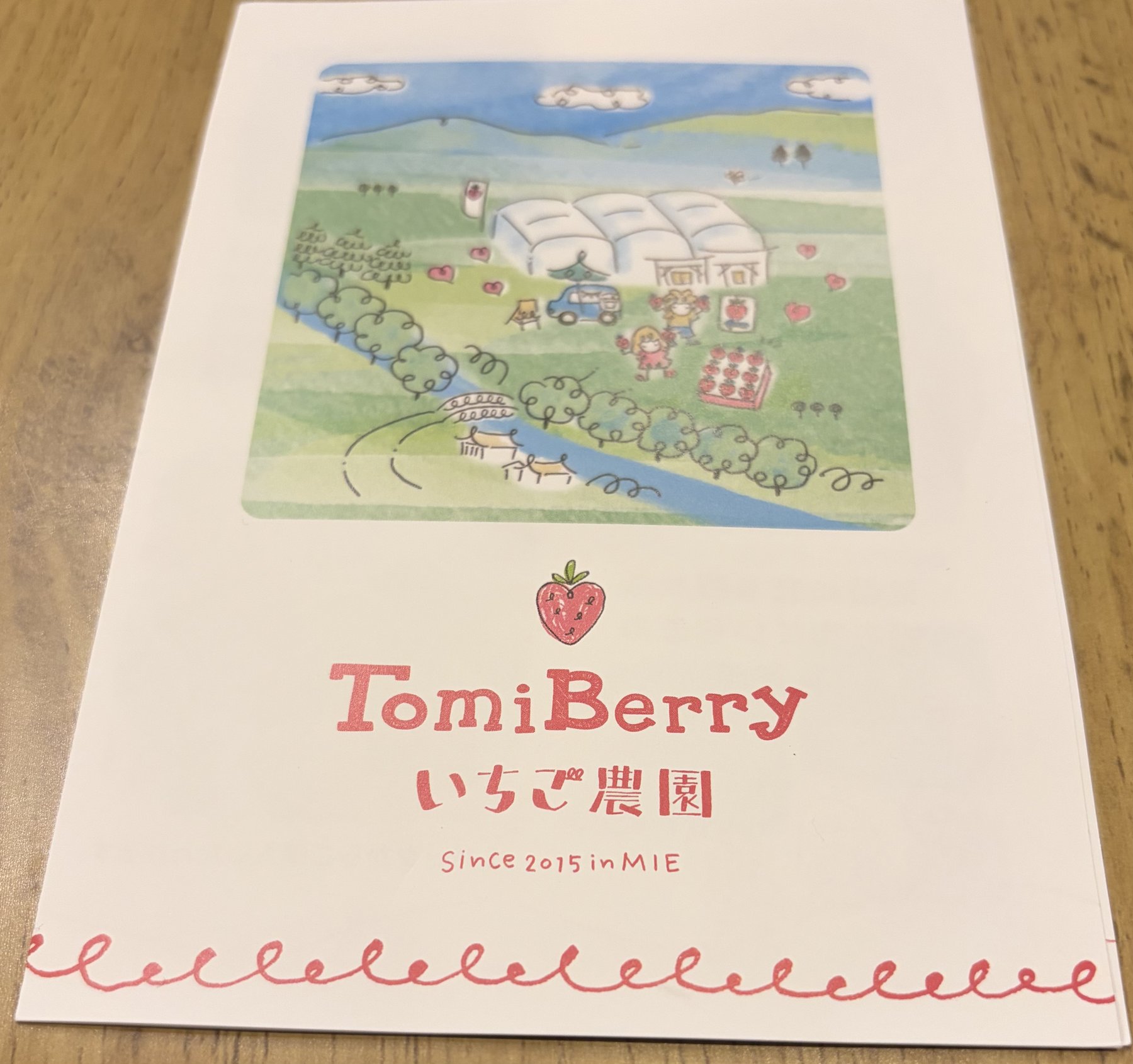 TomiBerryいちご農園のパンフレット表紙