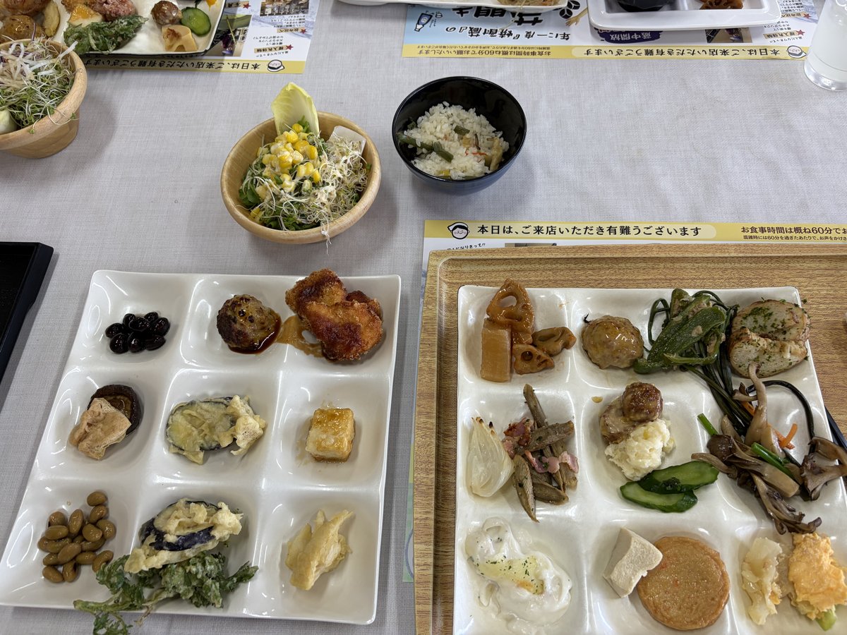 ちこり村 ビュッフェ 実際に盛り付けたプレート