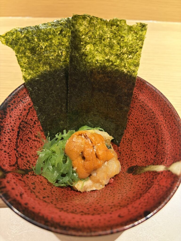 雲丹と海苔の前菜