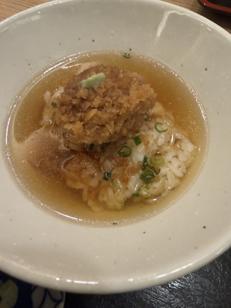 醤油カツ丼のお茶漬け うどん屋の出汁で
