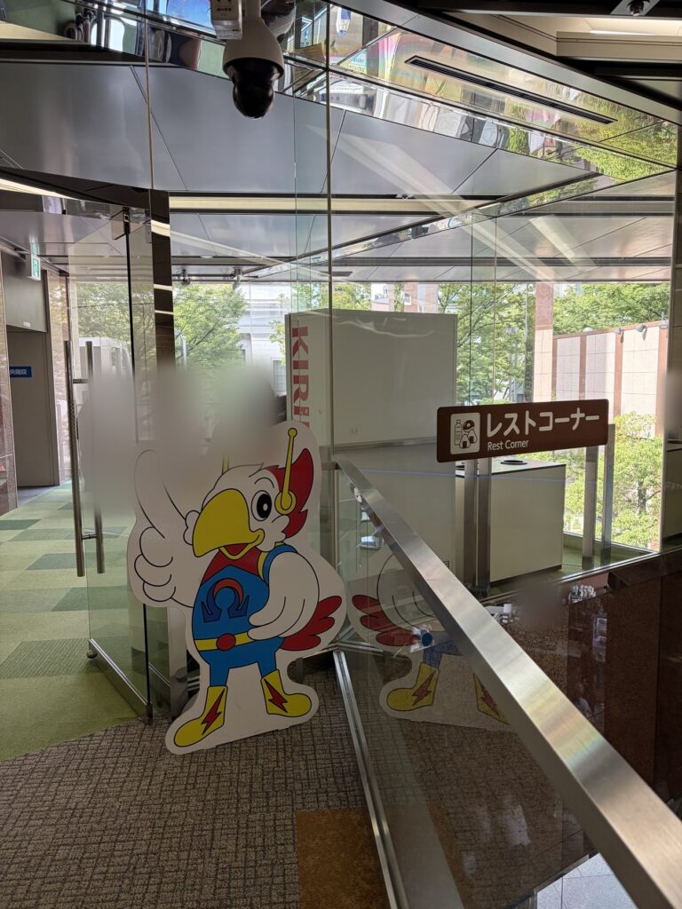 レストコーナーとマスコットキャラクター